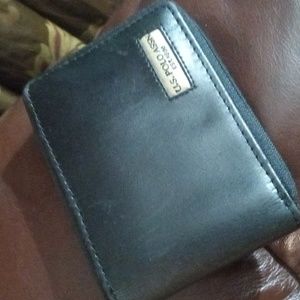 US Polo Assn Black Leather Full Zip Wallet Vintage